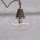 Mid-Century French Clear Glass Pendant Light