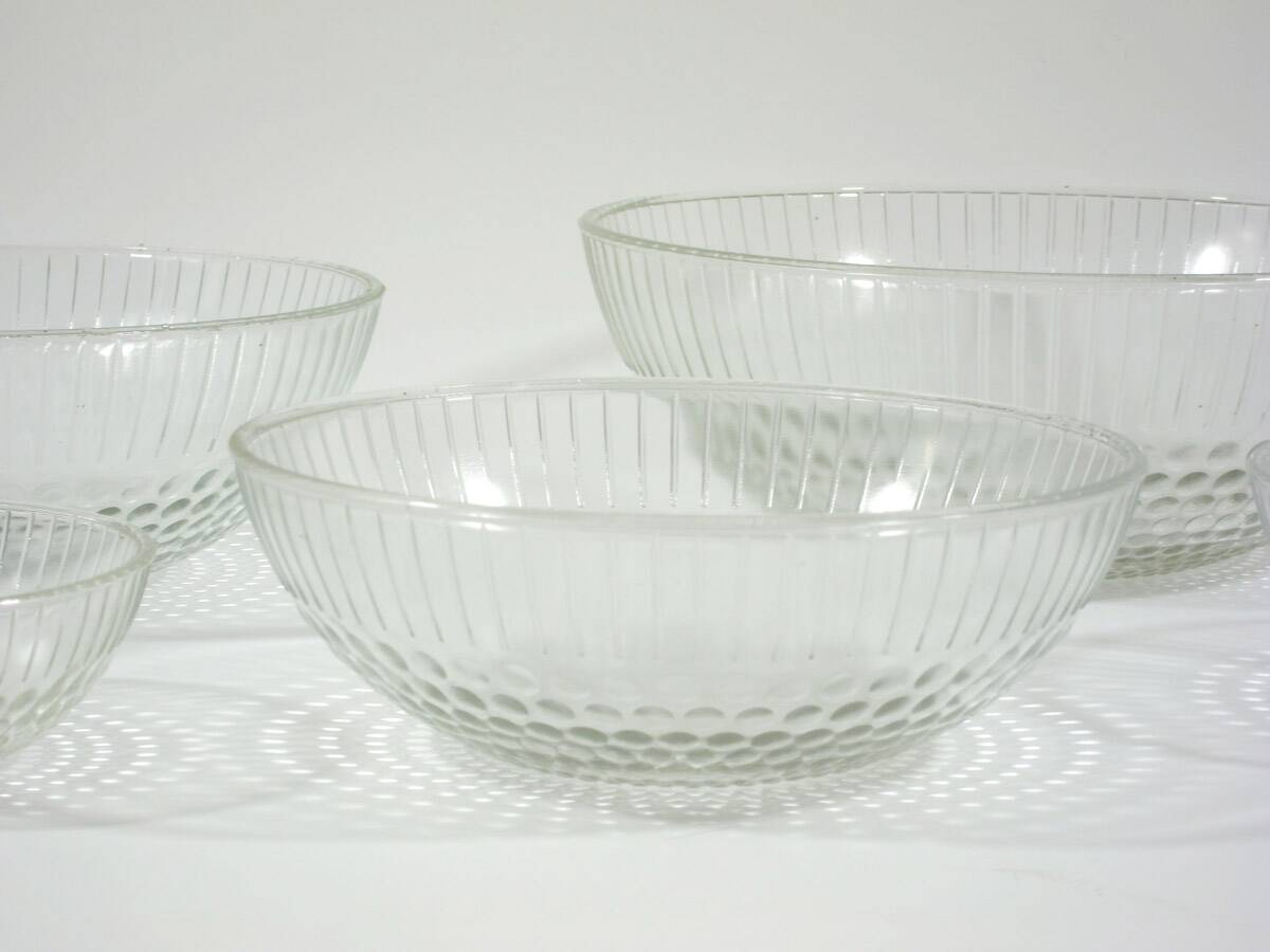 Bauhaus style 1930s glass bowls