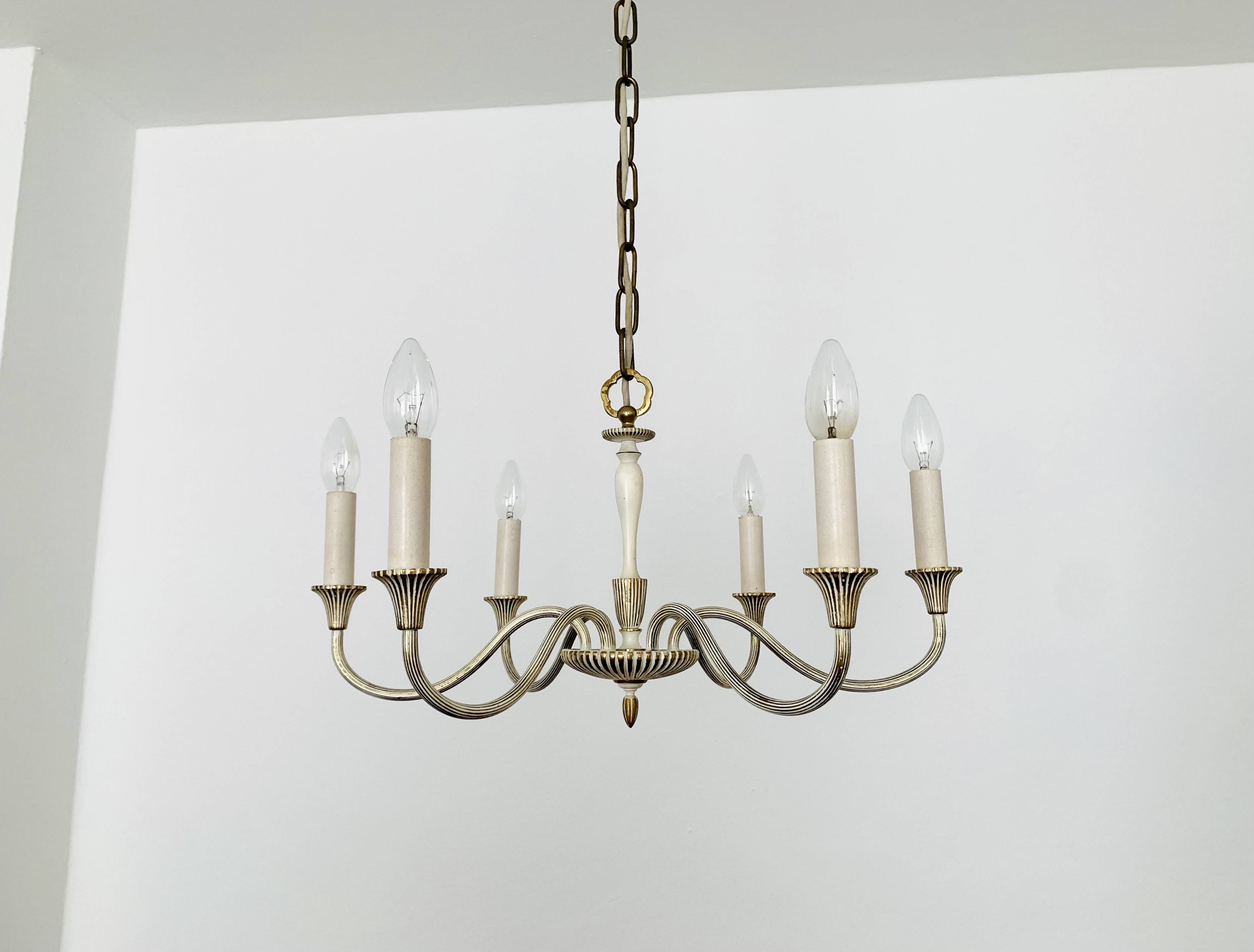 Brass Chandelier by Vereinigte Werkstätten München