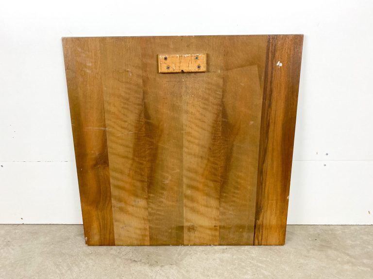 Retro mirror on wood