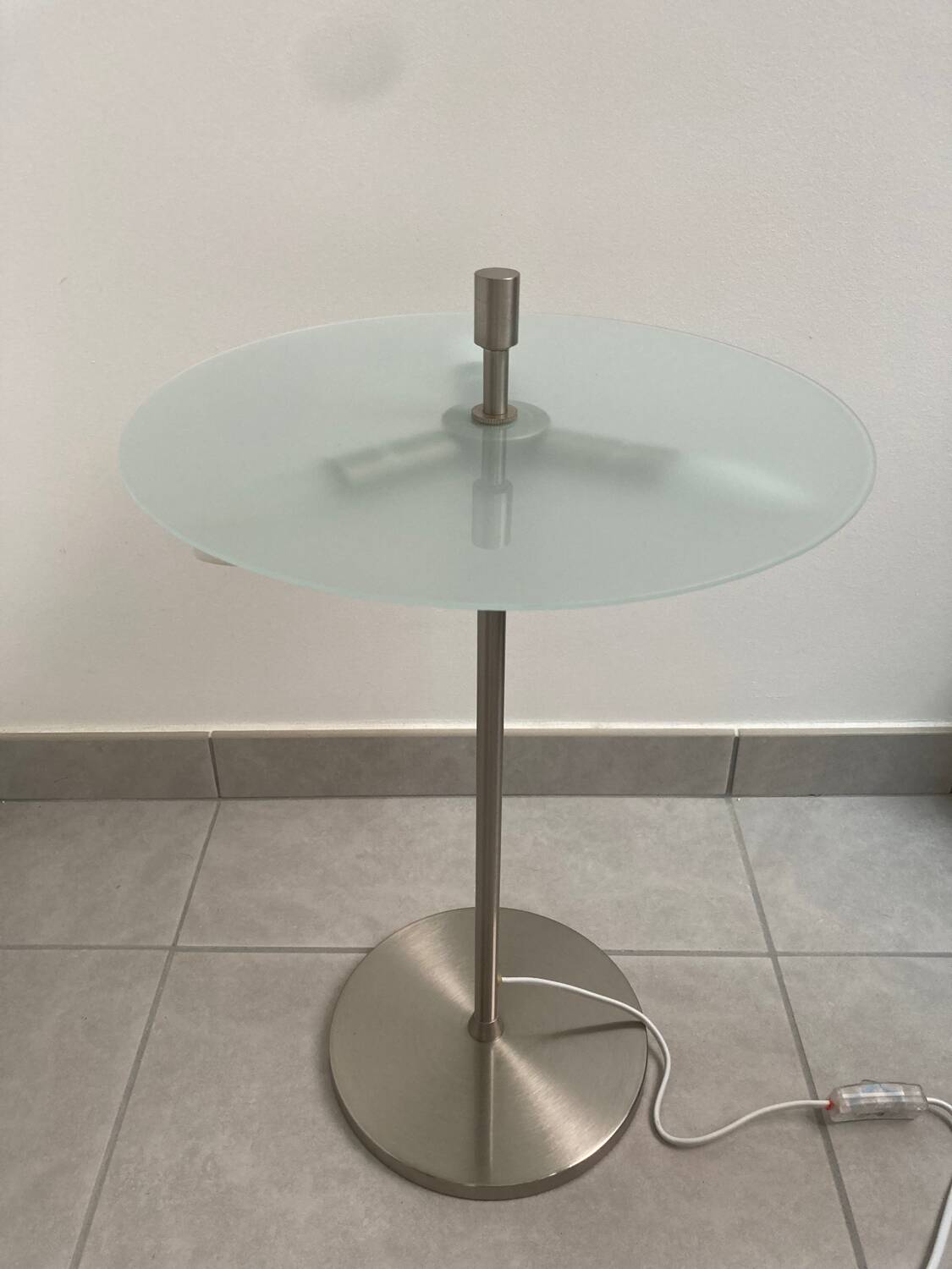 Lampe bureau contemporaine métal et verre