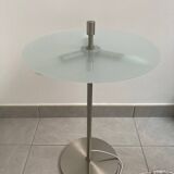 Contemporary metal and glass desk lamp