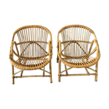 Pair of rattan chairs