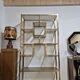 Vintage 1970s golden designer shelf