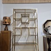 Vintage 1970s golden designer shelf