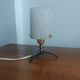 Vintage tripod lamp 60s/70s – Smoked Plexiglass, Brass & Frosted granite glass