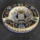 Ceramic ashtray painted coat of arms saint malo 14.5 cm
