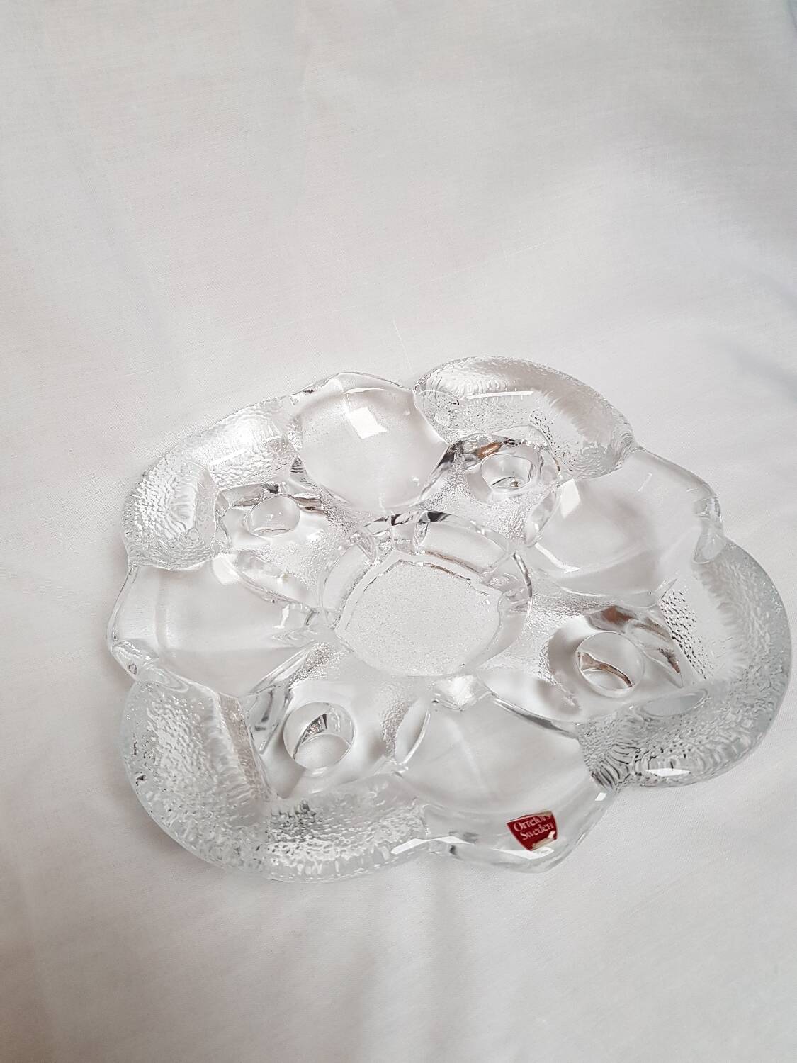 Bougeoir en cristal Orrefors Suède pour 4 bougies