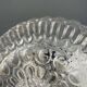 Pair of transparent round glass wall lights