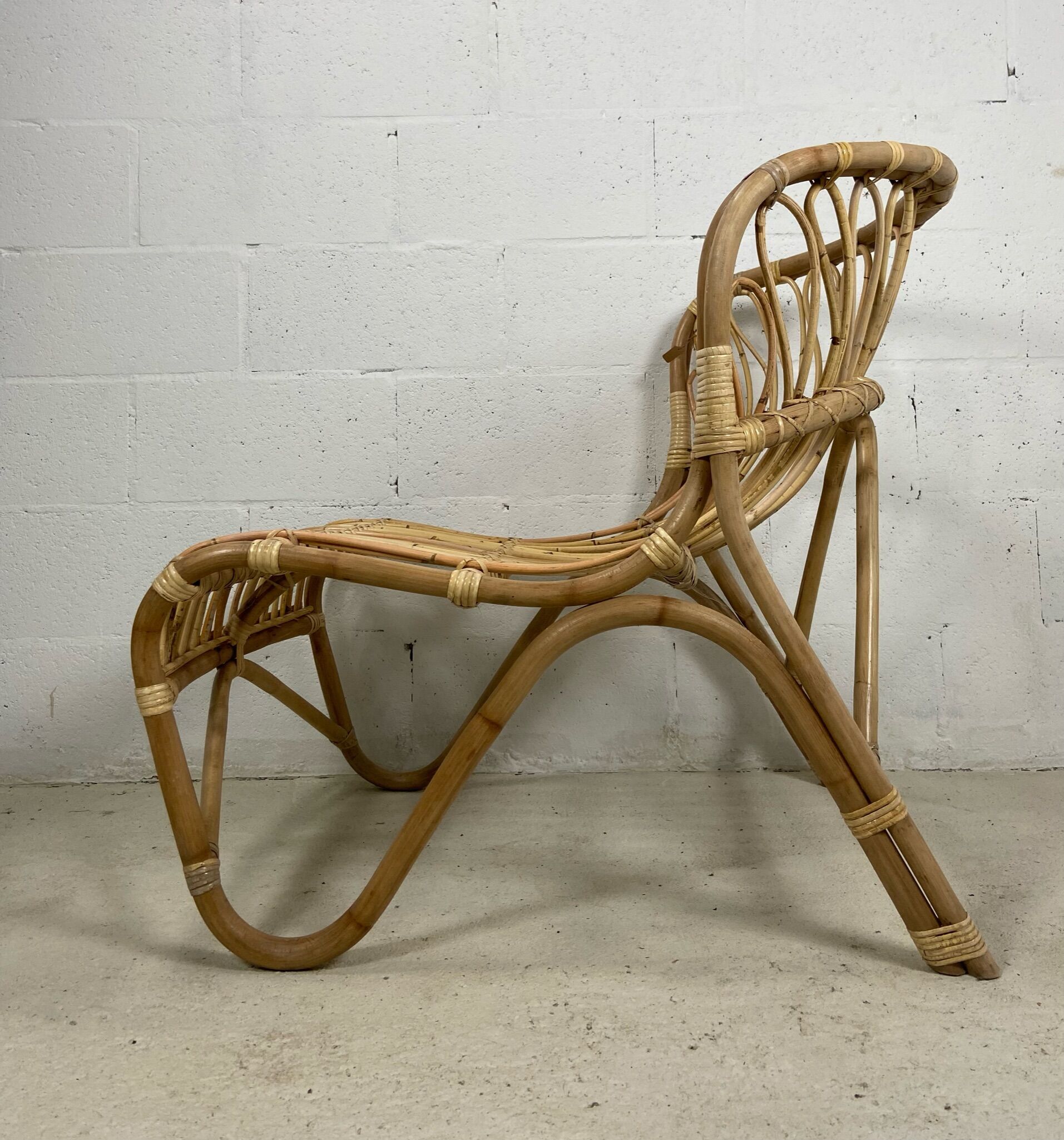 Chair rattan peacock