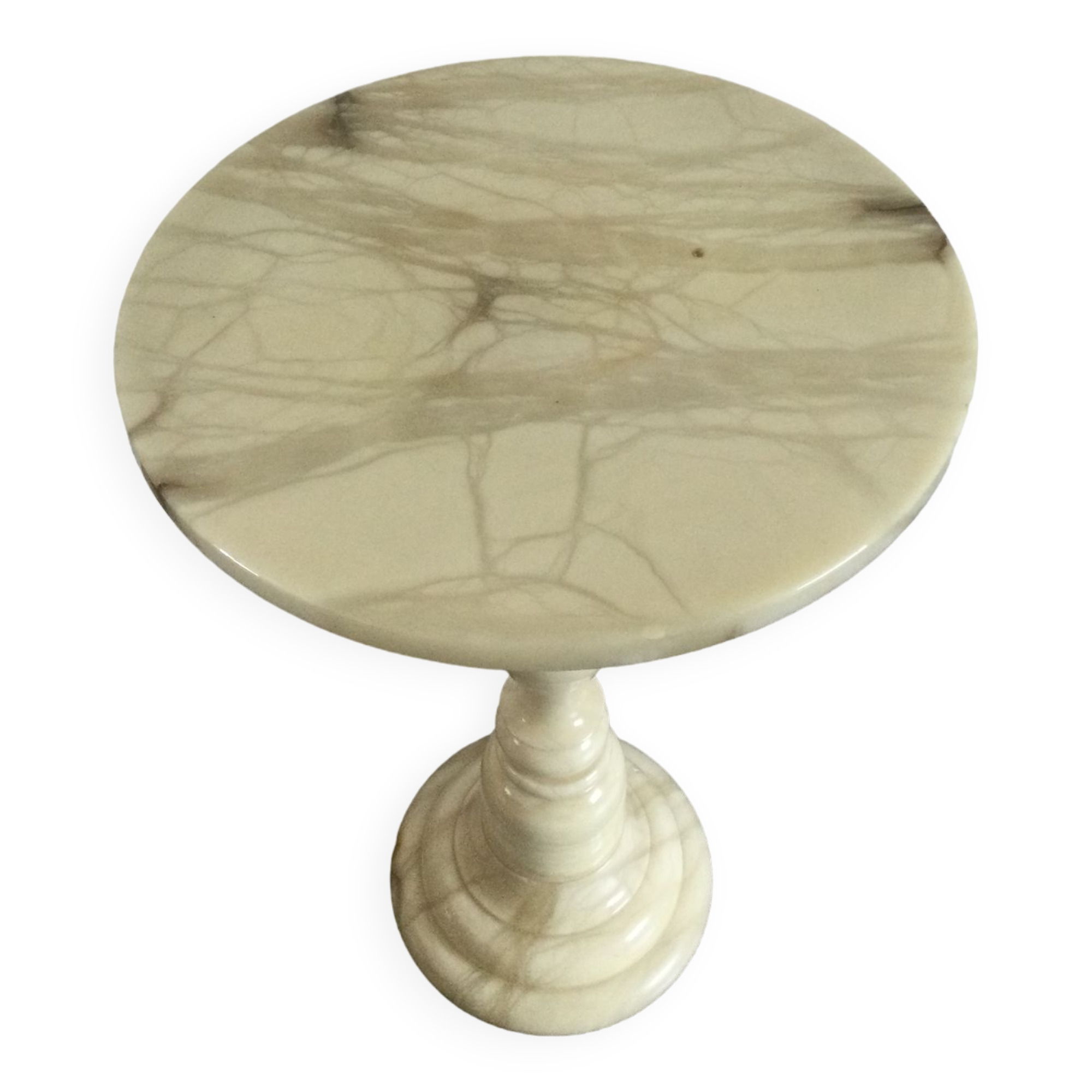 Alabaster pedestal table