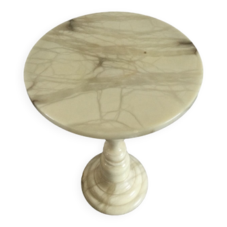 Alabaster pedestal table