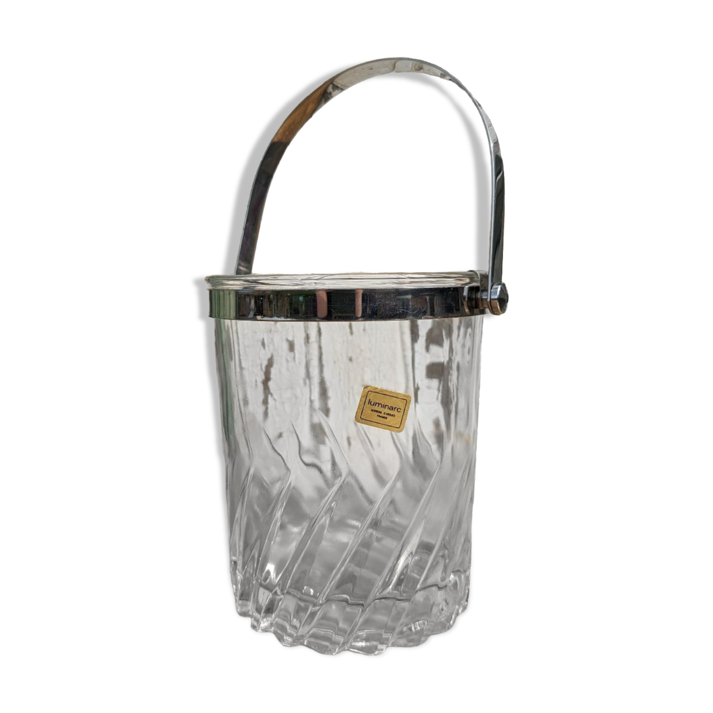 Ice bucket, vintage ice cubes