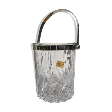 Ice bucket, vintage ice cubes