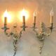 Louis XV style wall sconces in gilt bronze with undulating arms