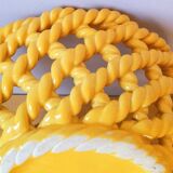 Woven ceramic fruit bowl, Antheor 1960.