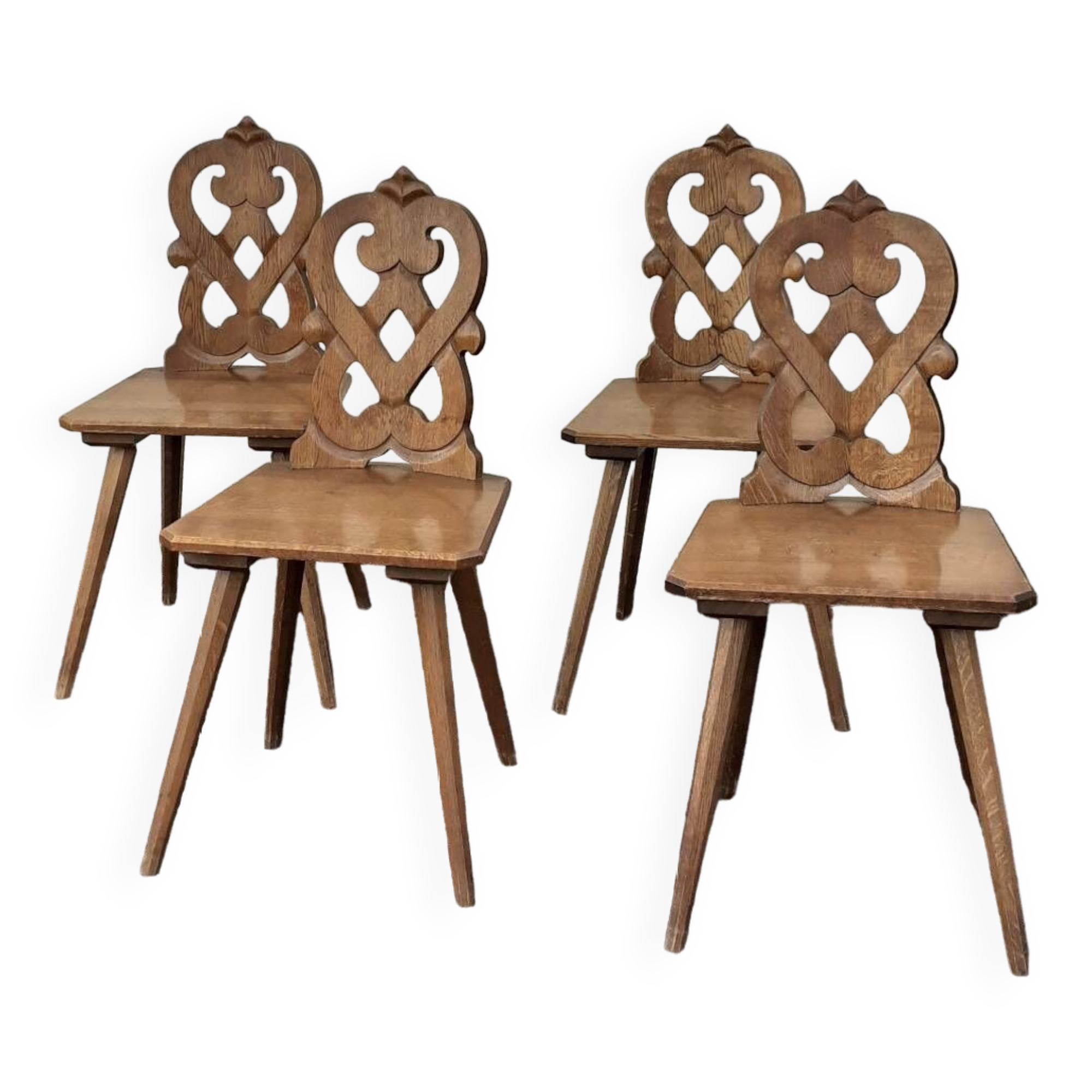 Set of 4 Alsatian chairs.