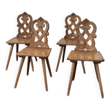 Set of 4 Alsatian chairs.