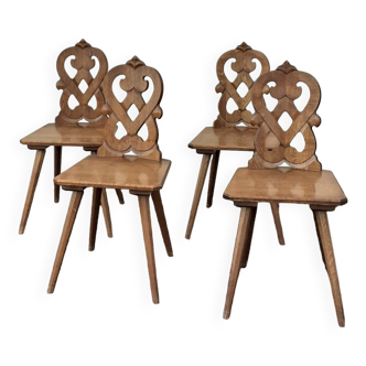 Set of 4 Alsatian chairs.