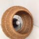 Ceramic table lamp and vintage straw