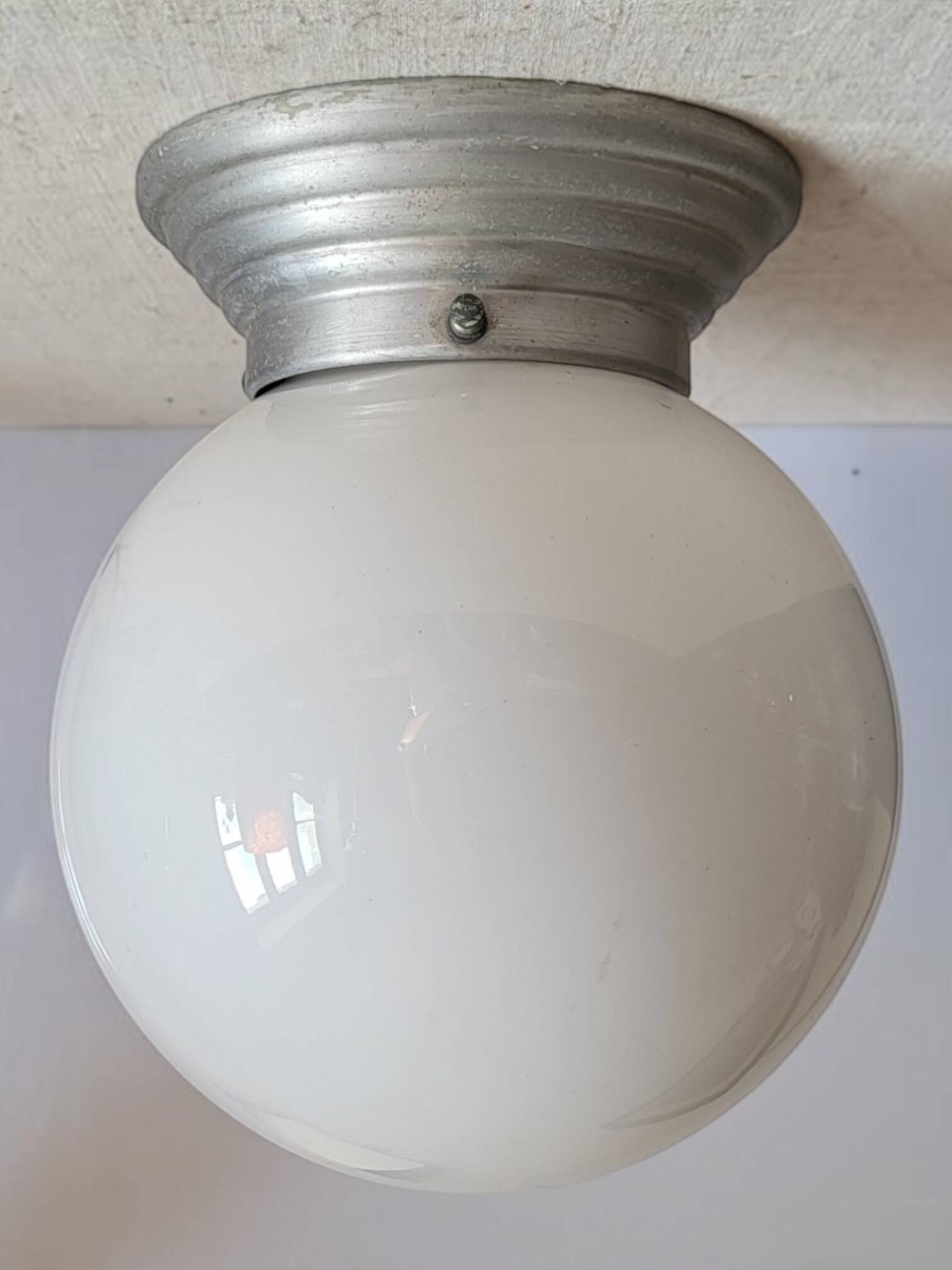 Opal glass ball ceiling light