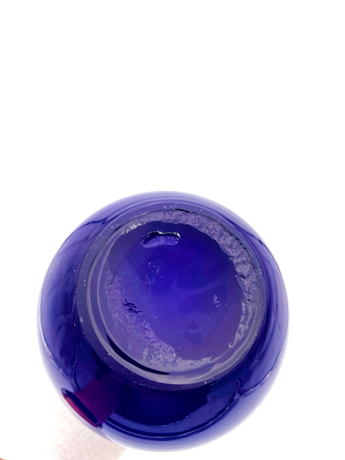 Sculptural Vase "Goccia" 43cm - Blown Murano Glass - Blue & Latte