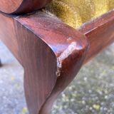 Siège fauteuil de bureau à crosse dans le goût anglais en acajou