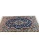 Nain carpet, floral patterns, blue and red, 116x200cm, Iran