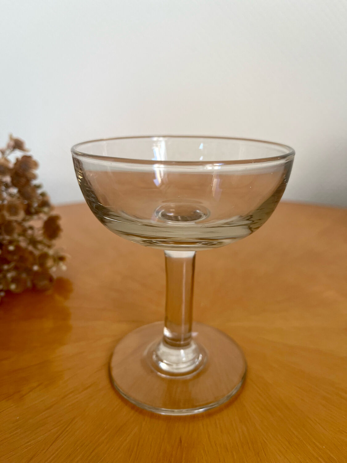 Pair of vintage champagne glasses