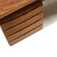 Large rosewood boomerang desk / executive desk from the 1960s