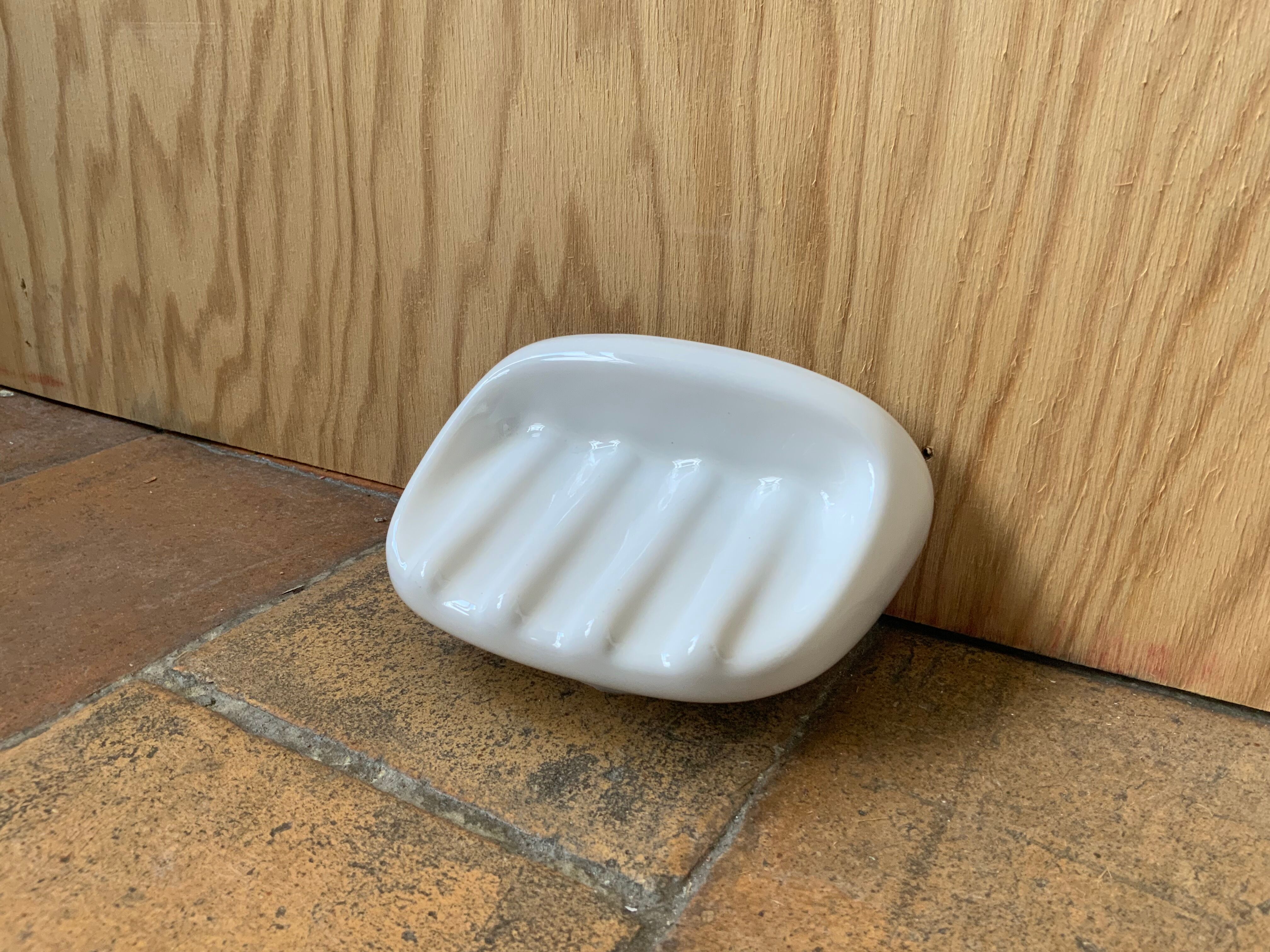 Porcelain soap holder