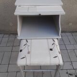 Telephone furniture with its built-in stool and tablet for such