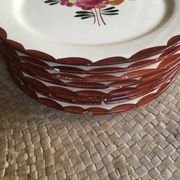 Series of 8 dessert plates
