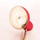 Lampe de bureau industrielle rouge et dorée