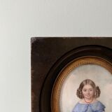 Miniature portrait child xixth