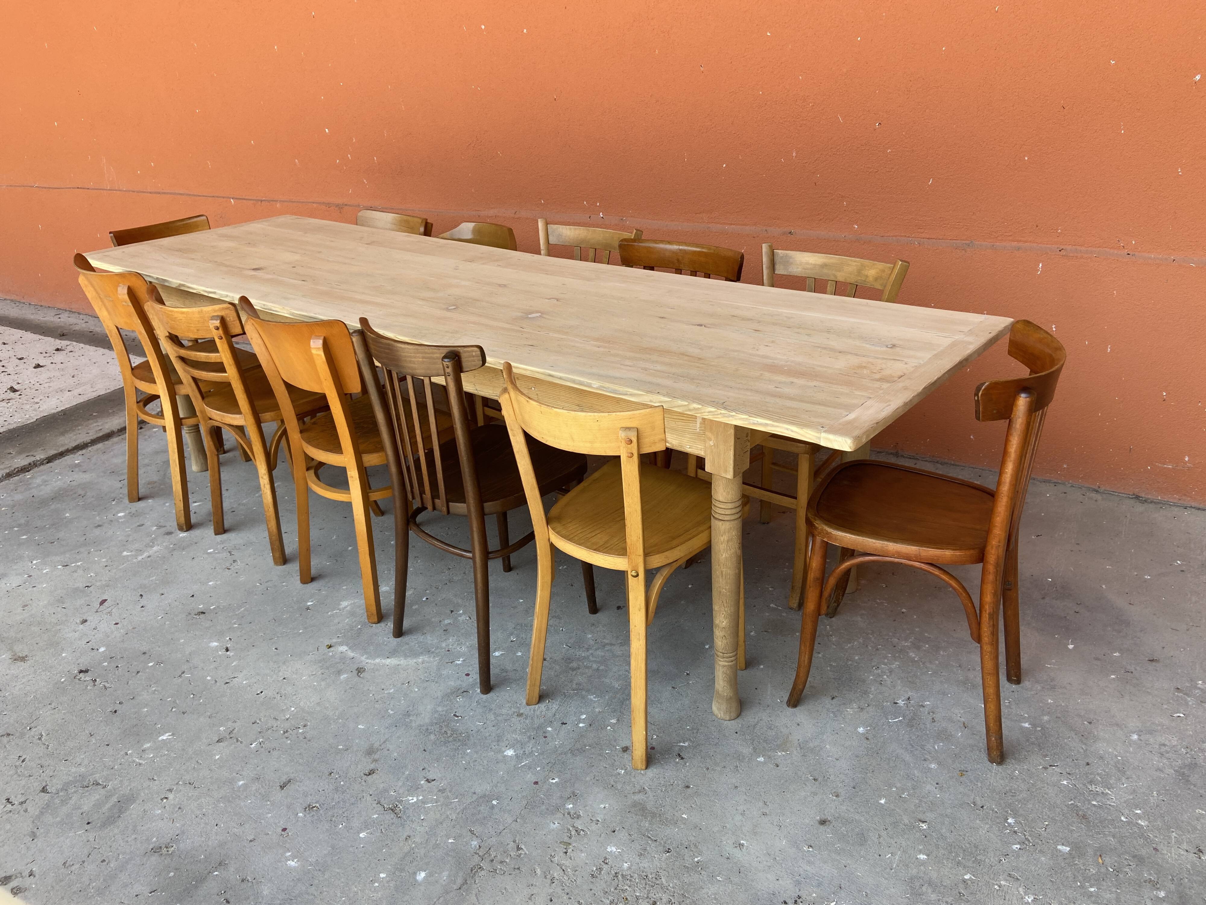 Grande table de ferme 280 cm en sapin