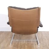 Scandinavian leather armchair 1970