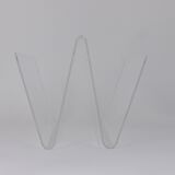 Postmodern Lucite ZigZag magazine rack, Italy, 1980s