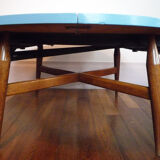 Scandinavian coffee table"smørrebrød" blue, 1960