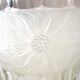 Champagne bucket, Art Deco style and period, thick, molded, frosted crystal