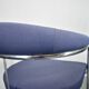 Anton Lorenz for Thonet "Ss33" Set of 4 chrome Armchairs in blue fabric , 1970s