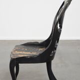 Chaise décorative en nacre de style chinoiserie anglaise du XIXe siècle