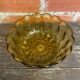 Salad bowl + 6 vintage amber orange moulded glass bowls from the 1970s.