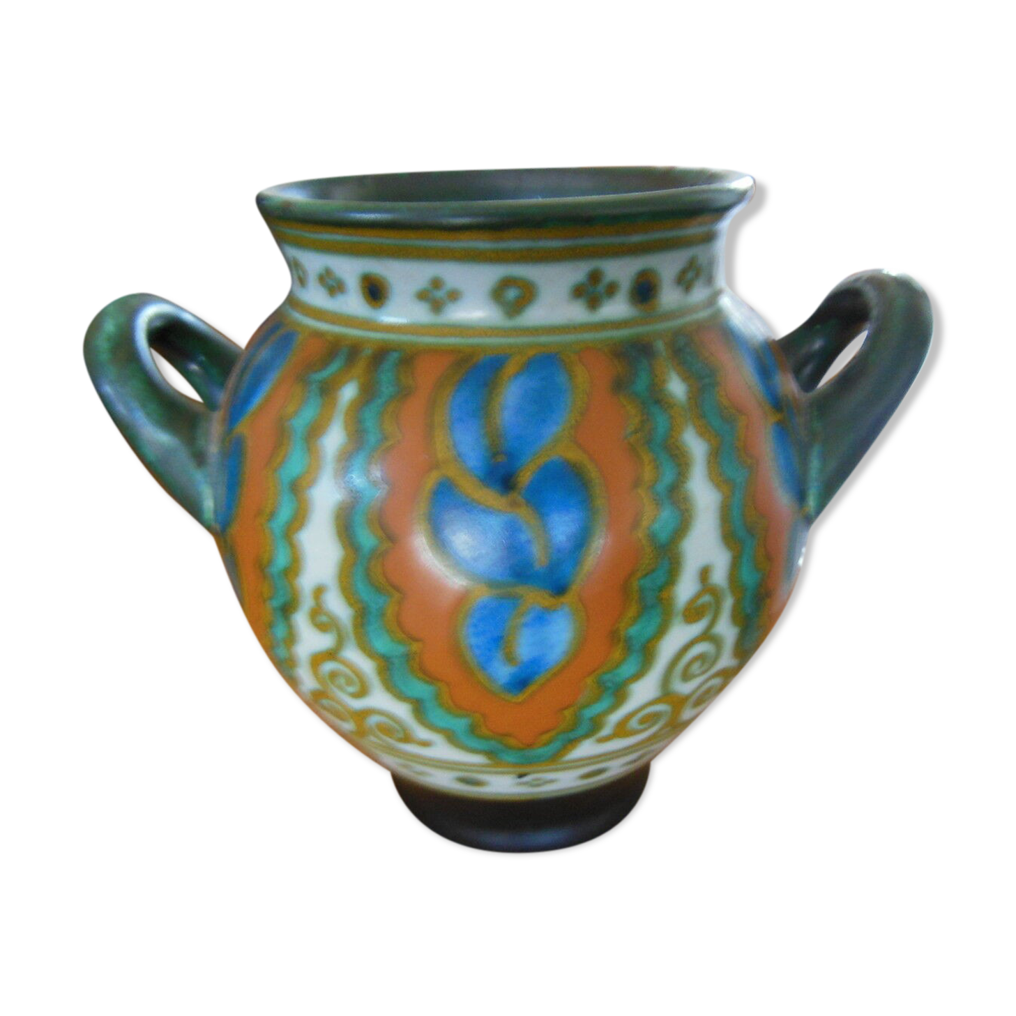 ART NOUVEAU / DECO VASE Holland Netherlands in ceramic Signed under the base