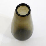 Large smoked blown glass vase