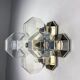 Large modular wall or ceiling lamp by Motoko Ishii for Staff, 5 lights, 1970s