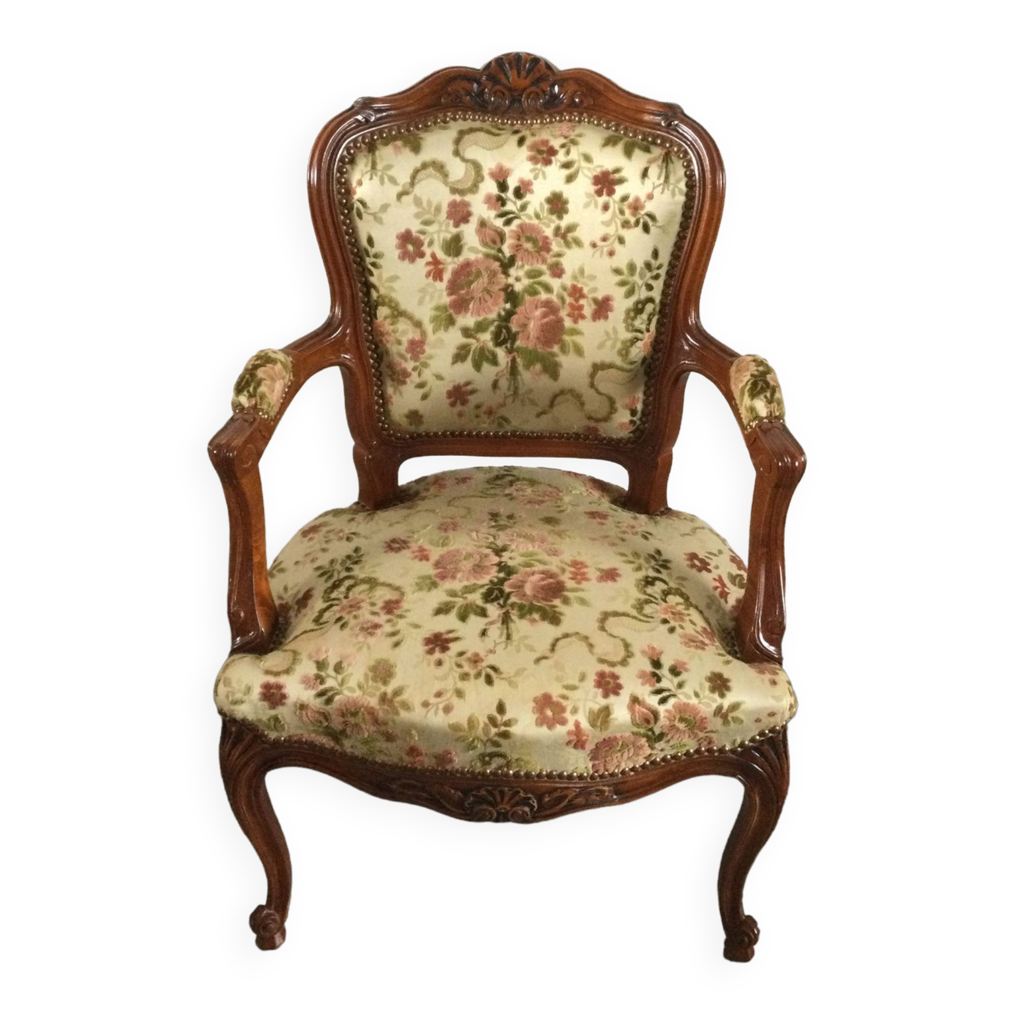 Louis XV Style Armchair In Cherry