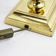 Pied de lampe de style Regence en laiton et plexiglas 1970