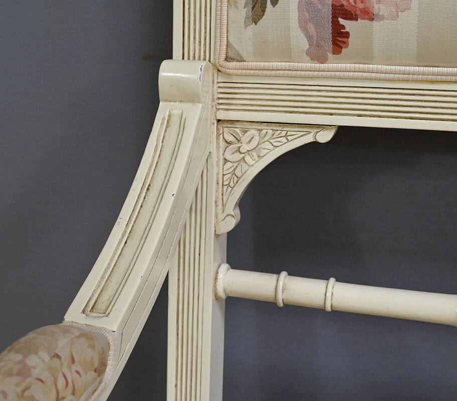 Louis XVI style lounge with benches and armchairs – 2nd part of the 20th century