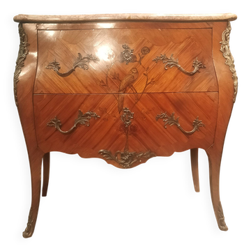 Commode en marqueterie style Louis XV